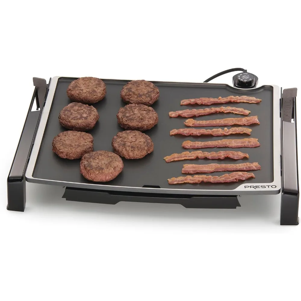 07073 Electric Tilt-N-fold Griddle, 19", Black