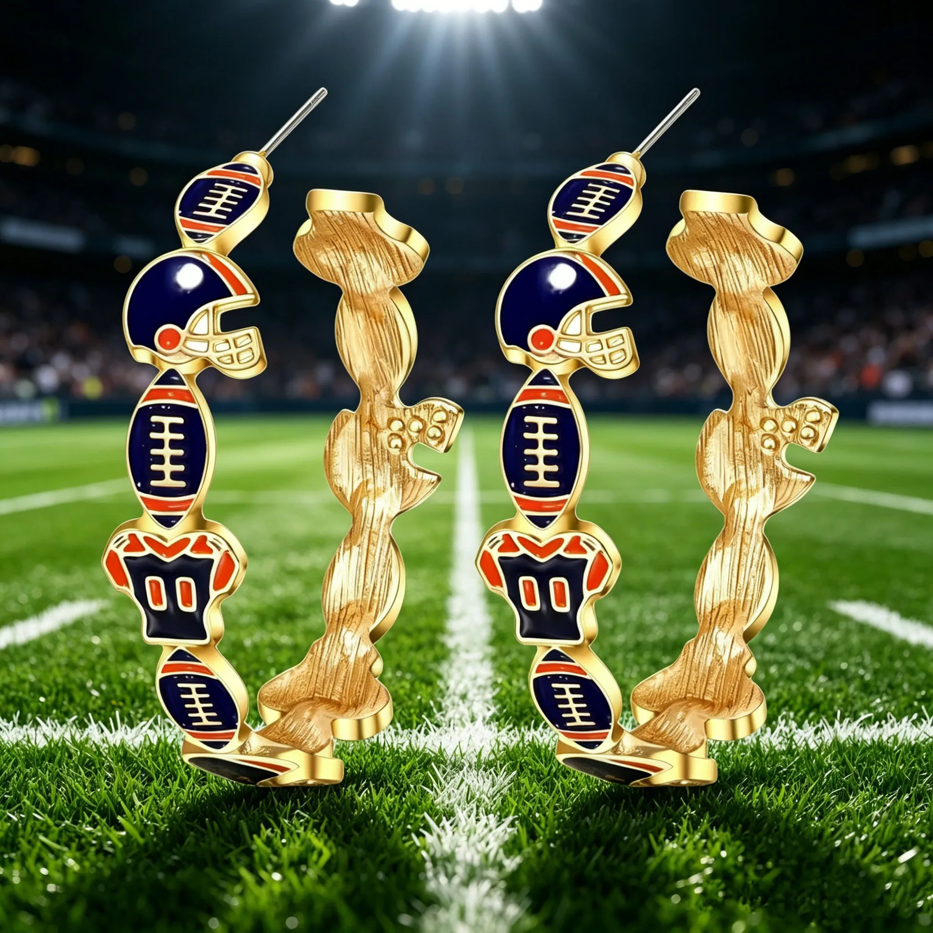 Sporty Style Enamel Rugby Earrings For Women Fashion Balls Themed Ears Accessories Jewelry Cheerleading Team Gifts Daily Casual