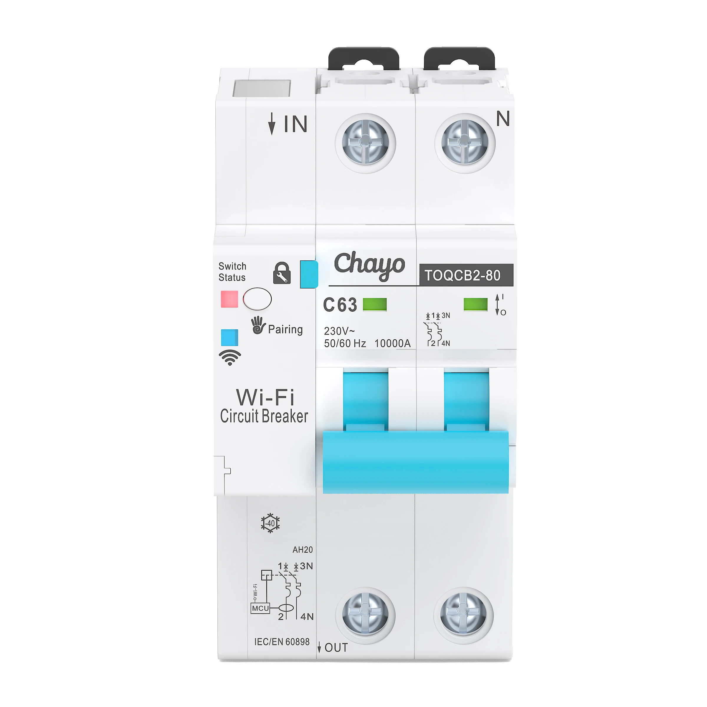 TUYA MCB WIFI Power Metering Circuit Breaker Smart Life Timer Remote Control Automatic Wireless Interruptor Reclosing Switch