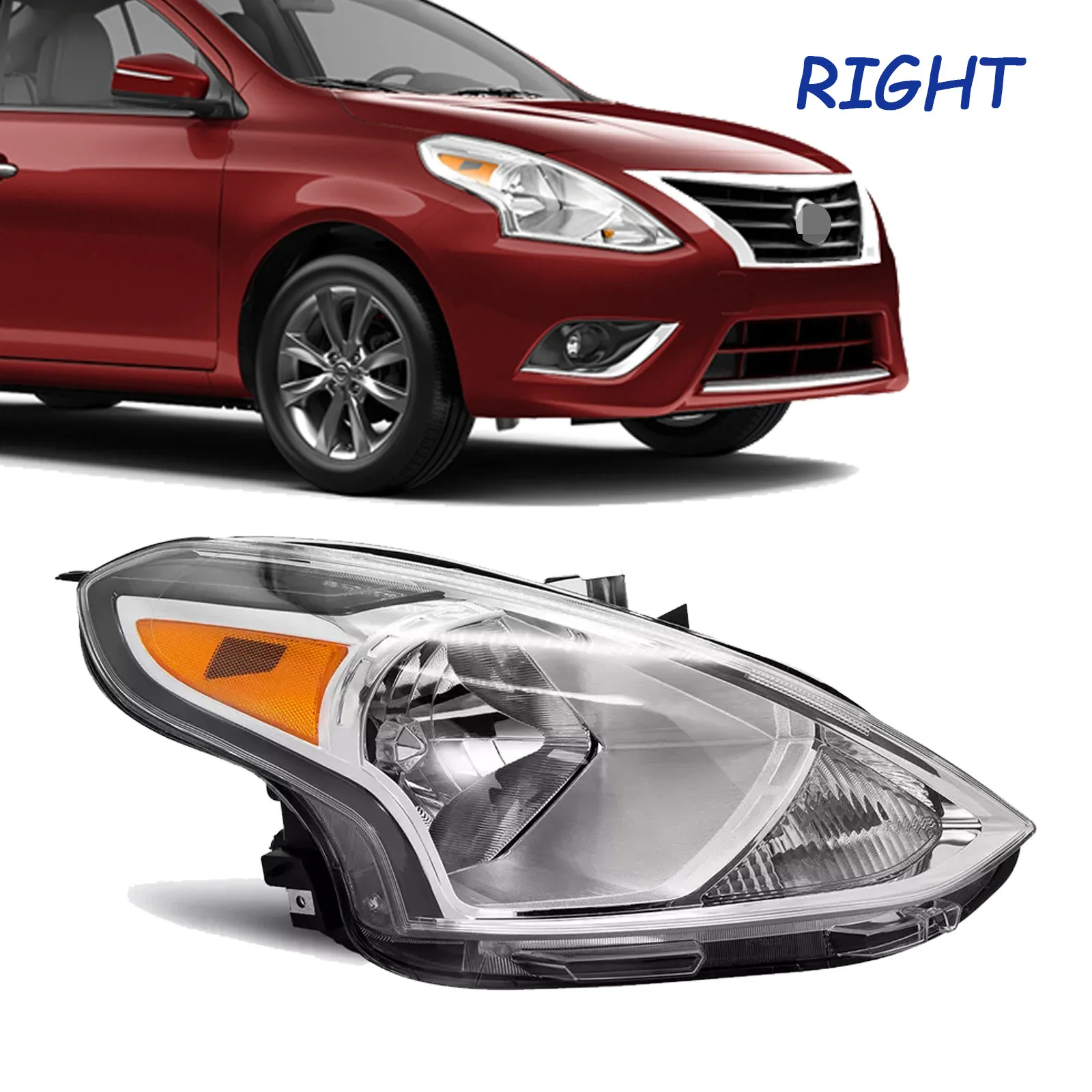 

Фара головного света правая (пассажирская сторона) для Nissan Versa Sedan 2015-2019 годов выпуска, заводская