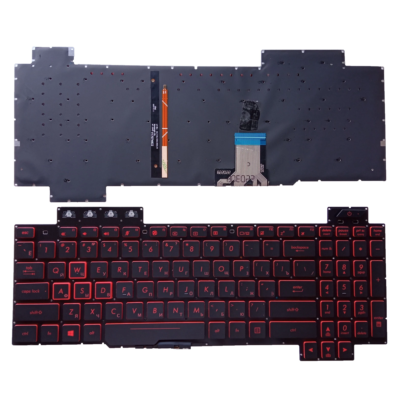 New RU Red Backlit Keyboard For Asus FX705 FX504 FX504G FX505 FX505D FX80 FX86