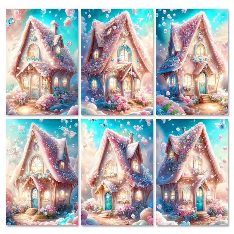 

GATYZTORY Dream House Coloring By Numbers Painting Set Acrylic Paints 40*50 Painting On Canvas Decorative Paintings For Kids