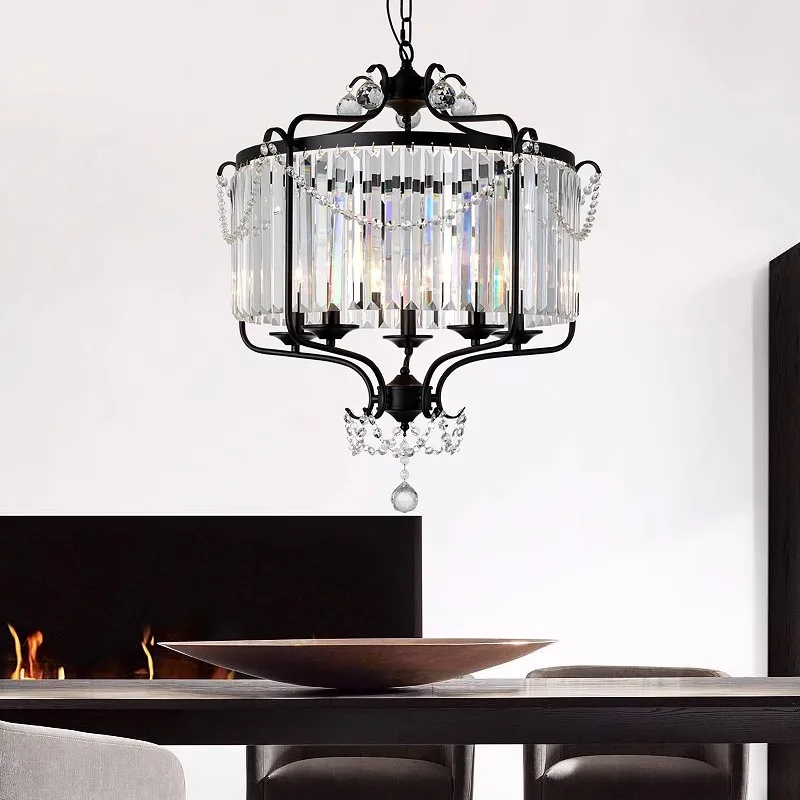 modern american led pendant light romantico e luxuoso cristal iron art chandelier living dining and bedroom designer lamp decor american pendant light 01