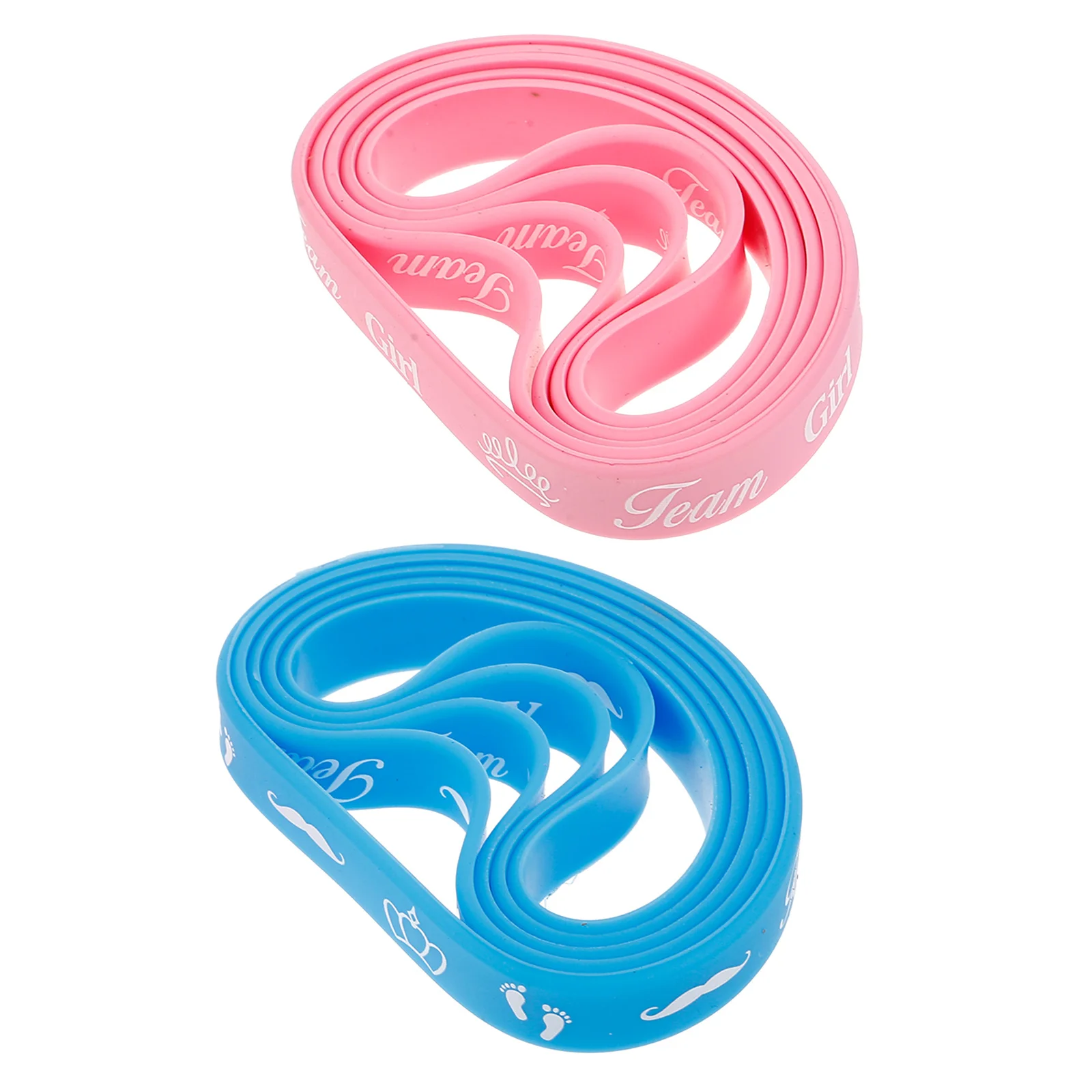 

10Pcs Trendy Silicone Wristbands Gender Reveal Party Favors Waterproof Rubber Bracelets for Team Celebrations and Events