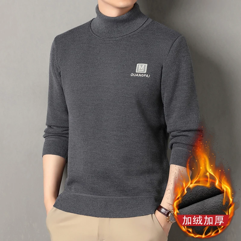 Male Fashion SweaterMen's Warm Knitted Sweater Pullovers Streetwear Casual Thick Mens Clothing Spring Autumn Winter Men Clothing