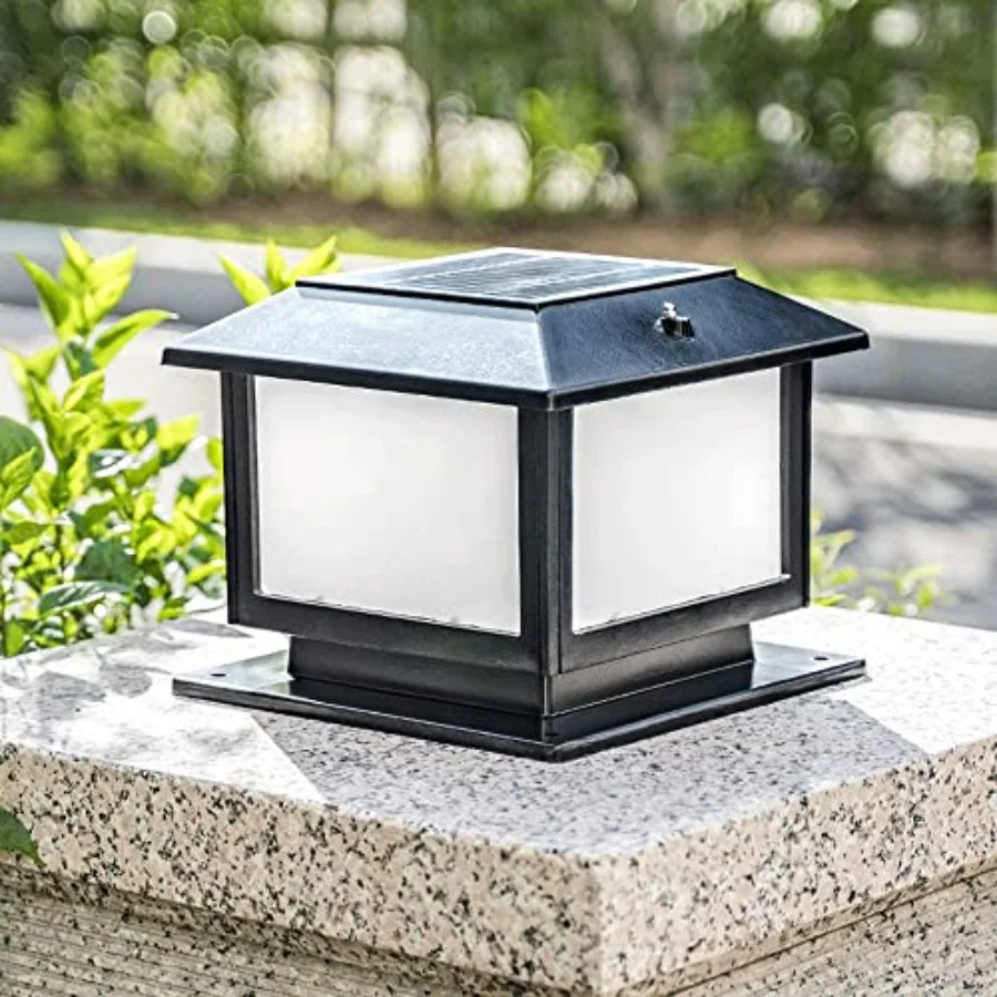 

Солнечные светильники для столбов, квадратные фонари для колонн с пультом ДУ, для сада, парка, дома, виллы, декоративного использования, в белом и бронзовом цвете F