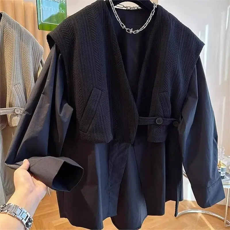 

plus Size 300 Pou Casual irt ex Loose Fit Versatile Design Spring Autumn Breathable ort Sve Commute Sle