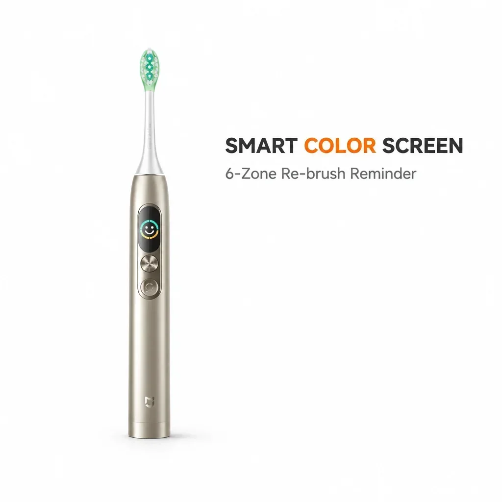 Mijia Multi‑Directional Sonic Vibration Electric Toothbrush Pro Color Screen Interactive Smart Toothbrush IPX7 Waterproof for Ad