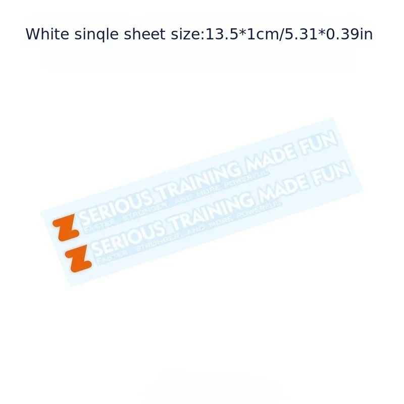 2PCS/SET Serious Training Made Fun Stickers, Waterproof Self Adhesive Vinyl Decals for Bicycle Frame Bike Decor