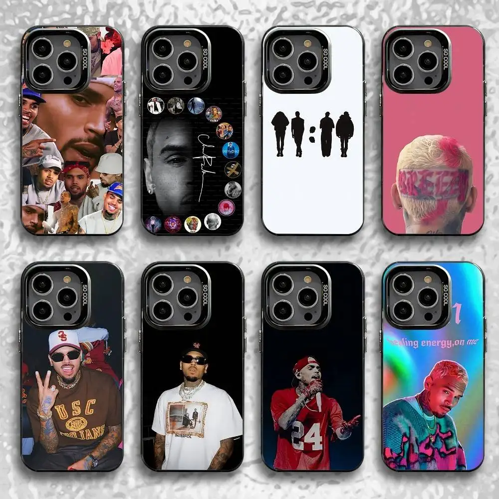 

C-Chris Brown 11 Phone Case For iPhone 16,15,14,13,12,11,Pro,Max,Plus,Mini,SE Black Candy Matte Shockproof Cover