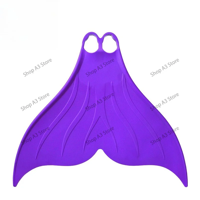 Mermaid Fins Frog Shoes Silicone Professional Swimming Training Adult Single Web Free Diving Fish Tail Performance Equipment