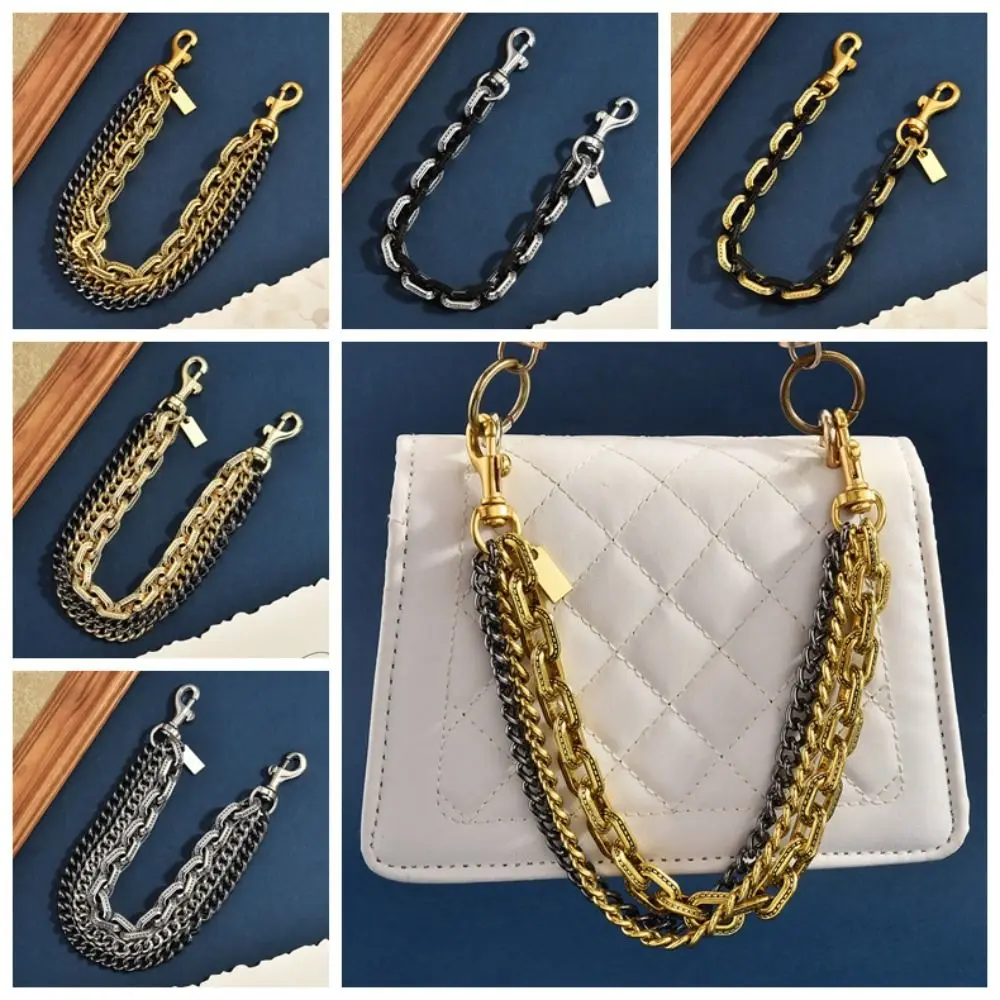 Detachable Clasps Metal Bag Chain Strap Metal Hip Hop Style Crossbody Shoulder Chain Vintage Bag Decor Accessory Crossbody Carry