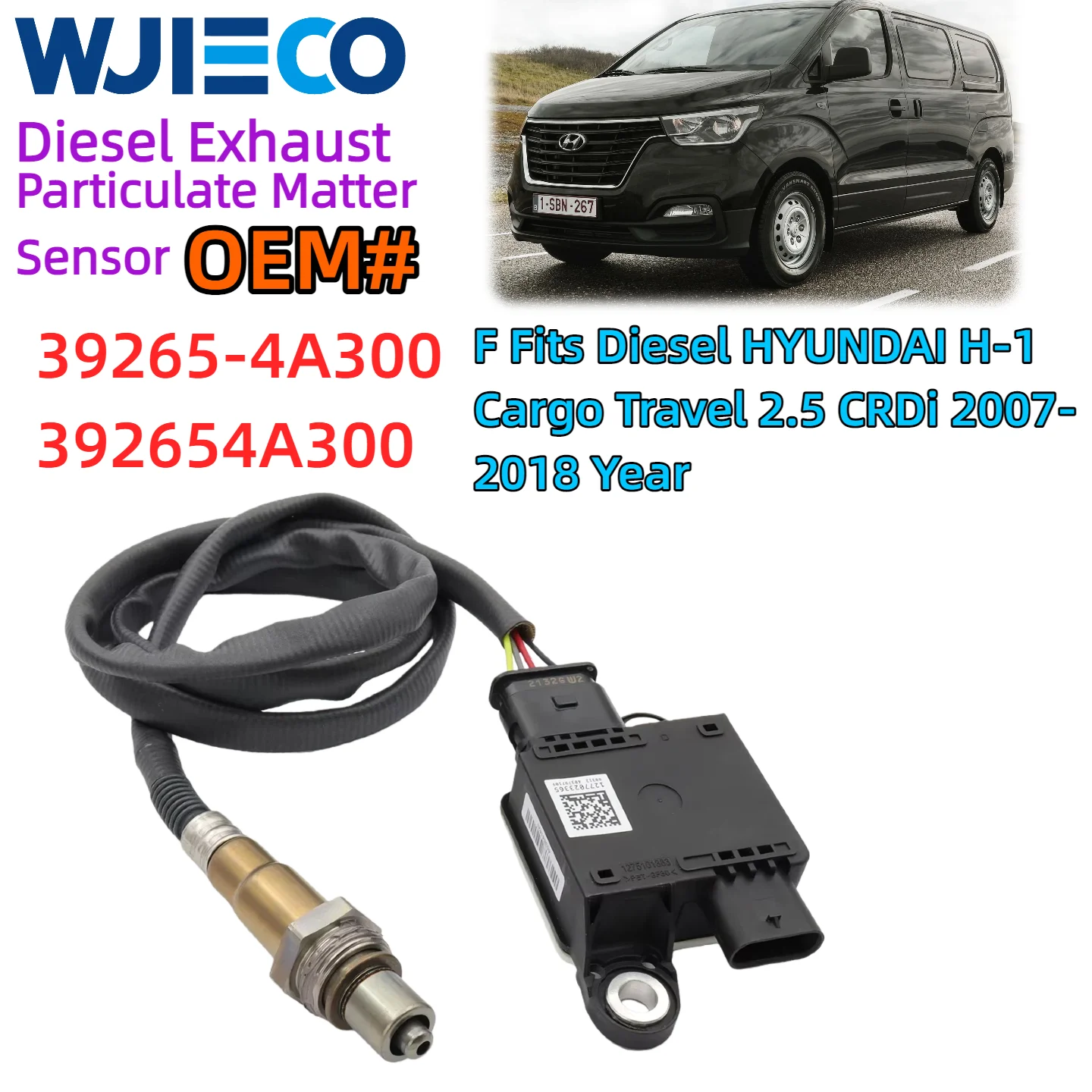 

39265-4A300 Particulate Matter Sensor Fits Diesel HYUNDAI H-1 Cargo Travel 2.5 CRDi 2007-2018 Year Diesel Exhaust PM Sensor