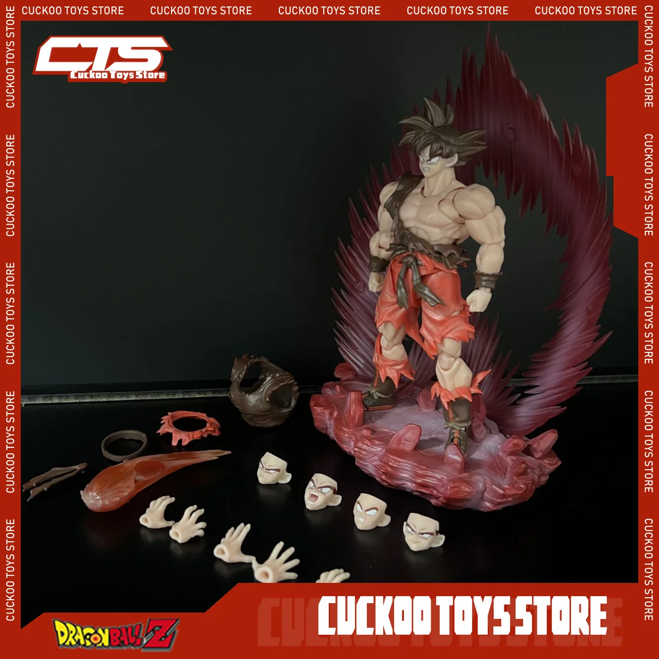 

New E&C Dragon Ball Z Goku Kaiouken Figure Super Saiyan Son Goku Action Figure Pvc Statue Model Doll Collection Decoration Toys