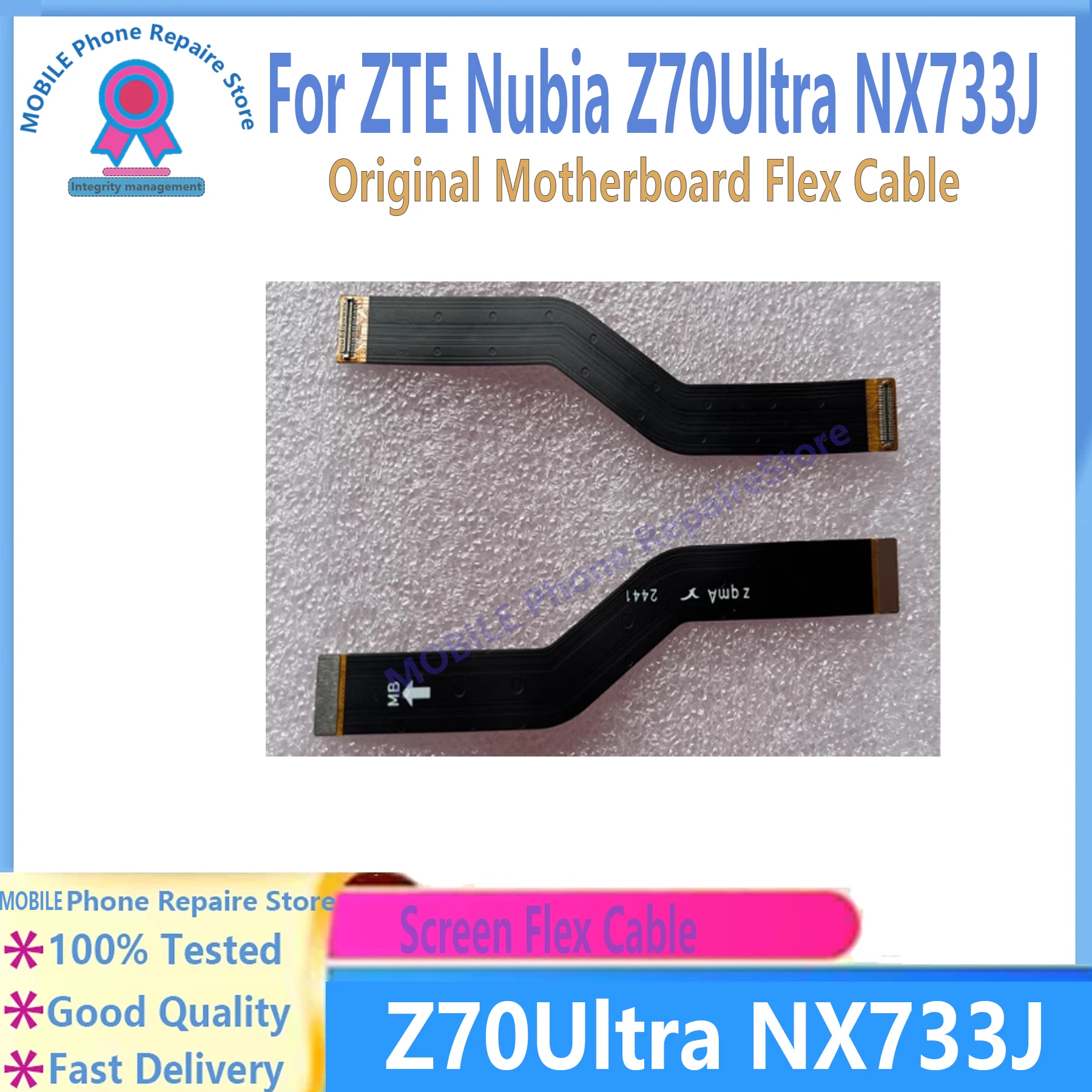 Оригинальный гибкий кабель для ZTE Nubia Z70 Ultra Middle Frame, ЖК-дисплей, материнская плата, замена гибкого кабеля для NX733J, USB-док-станция для зарядки