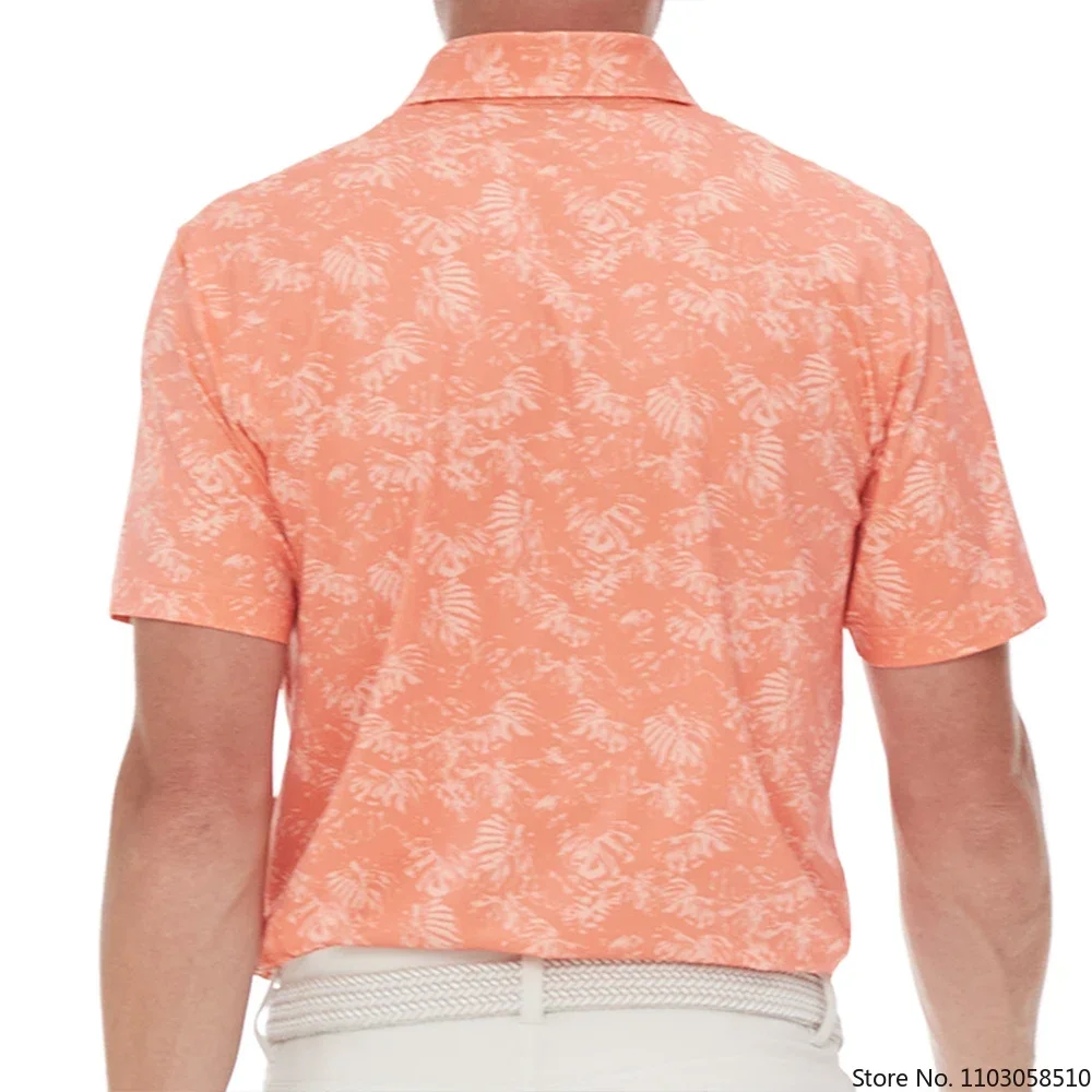 Summer Golf Shirt Men's Outdoor Sports T-shirt Polo Quick Drying Clothing Leisure Sports Jersey Fashion Printed Top Golf Wear