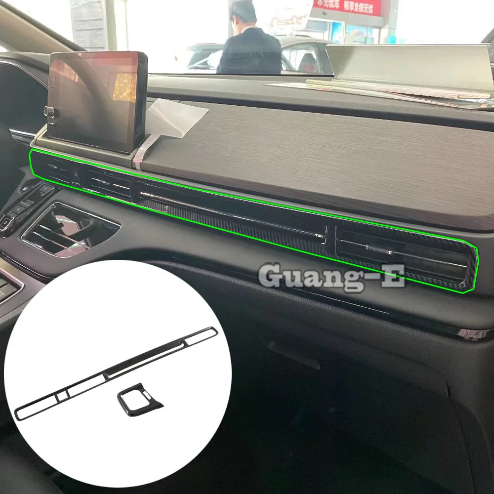 

Для Honda Odyssey 2022 2023 2024 центральная консоль из углеродного волокна, передняя розетка для кондиционера, вентиляционная отделка, рамка, автомобильные аксессуары, 2 шт.