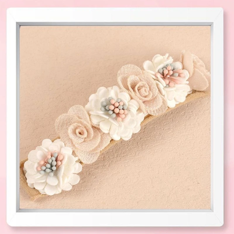 Baby Hairband Elastic Flower Headband for Girls Elegant Headdress Hair Rope