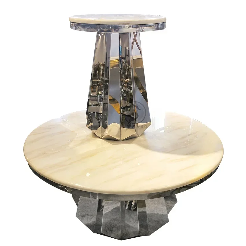 

Nordic light luxury marble coffee table