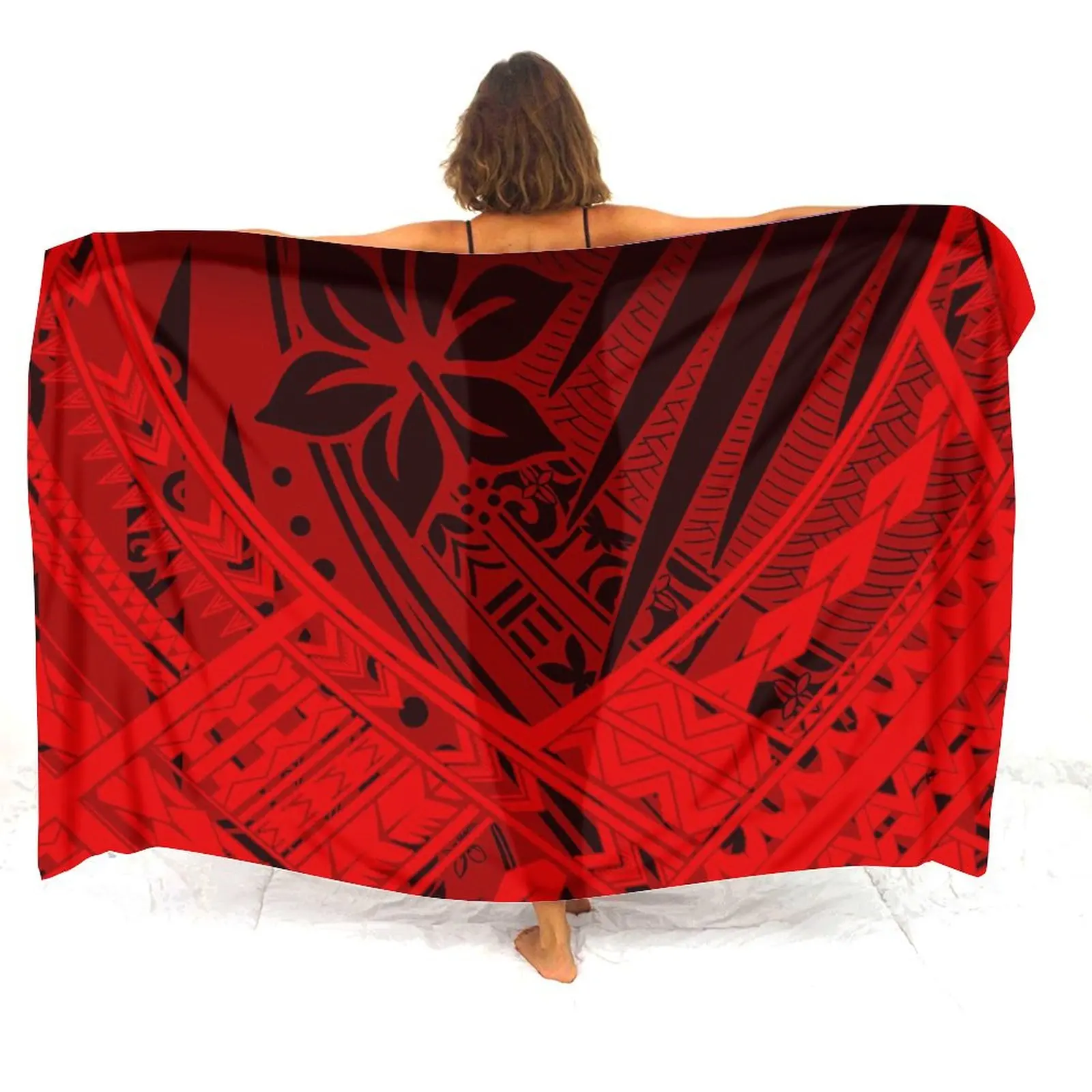 Xale de peça única para mulher, Xale, Casaco elegante, Sarong Samoa, Sarong, Material macio, À beira-mar, Praia, Feriado, Avental, Samoa, Personalizado, 2024