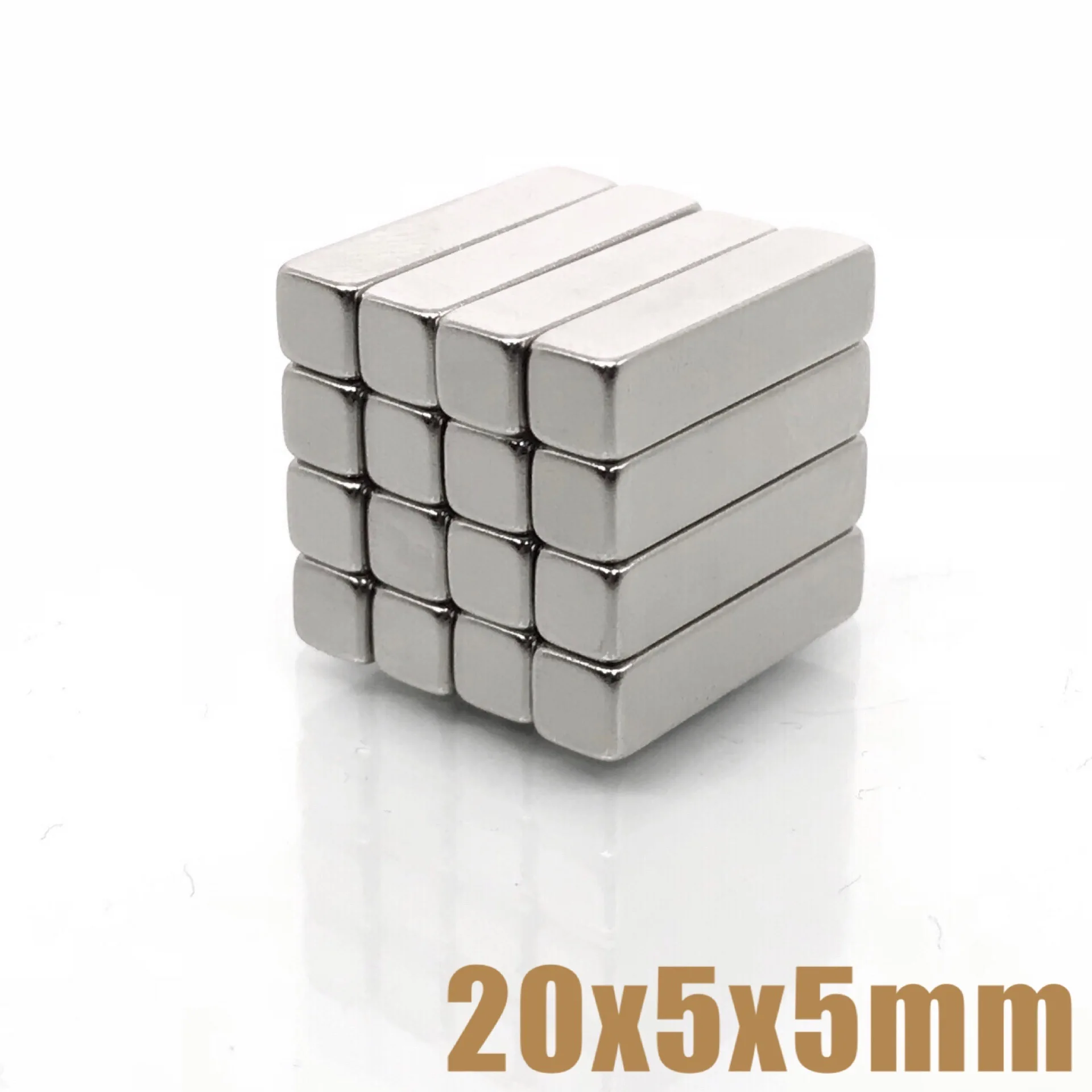 

10-500 pcs 20x5x5mm Cuboid Block 20*5*5 mm Super Strong N38 high quality Rare Earth magnets 20x5x5 Neodymium Magnet 20mm*5mm*5mm