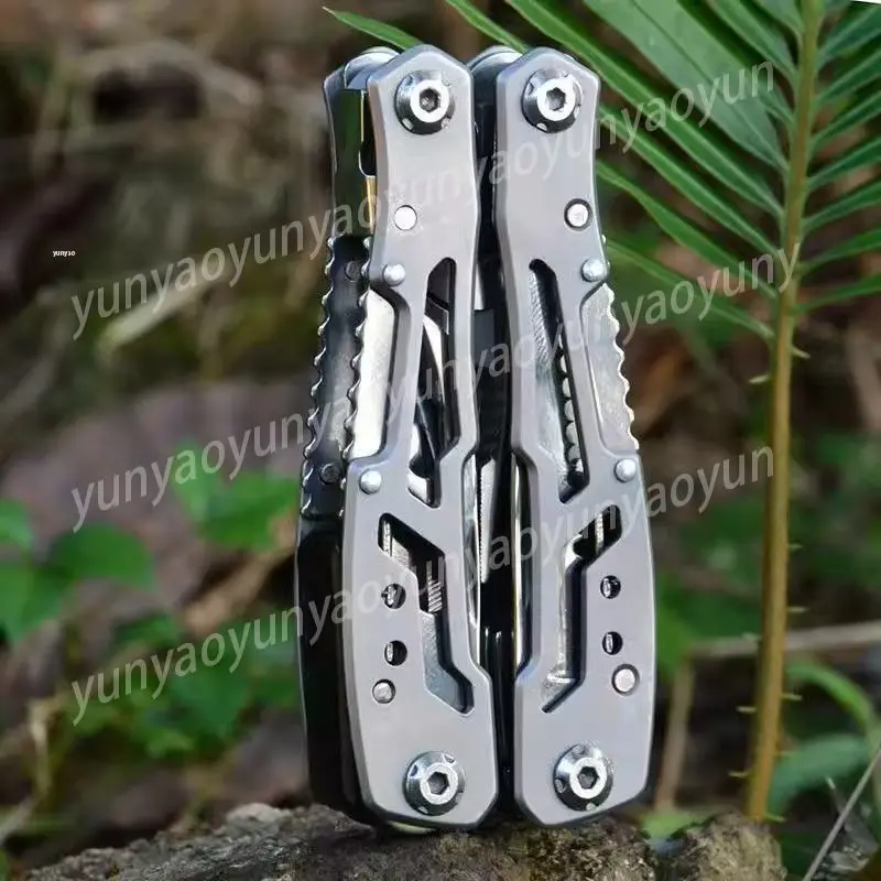 

Stainless Steel Folding Multitool with Knife & Pliers - Camping, Outdoor Emergency Survival Gear