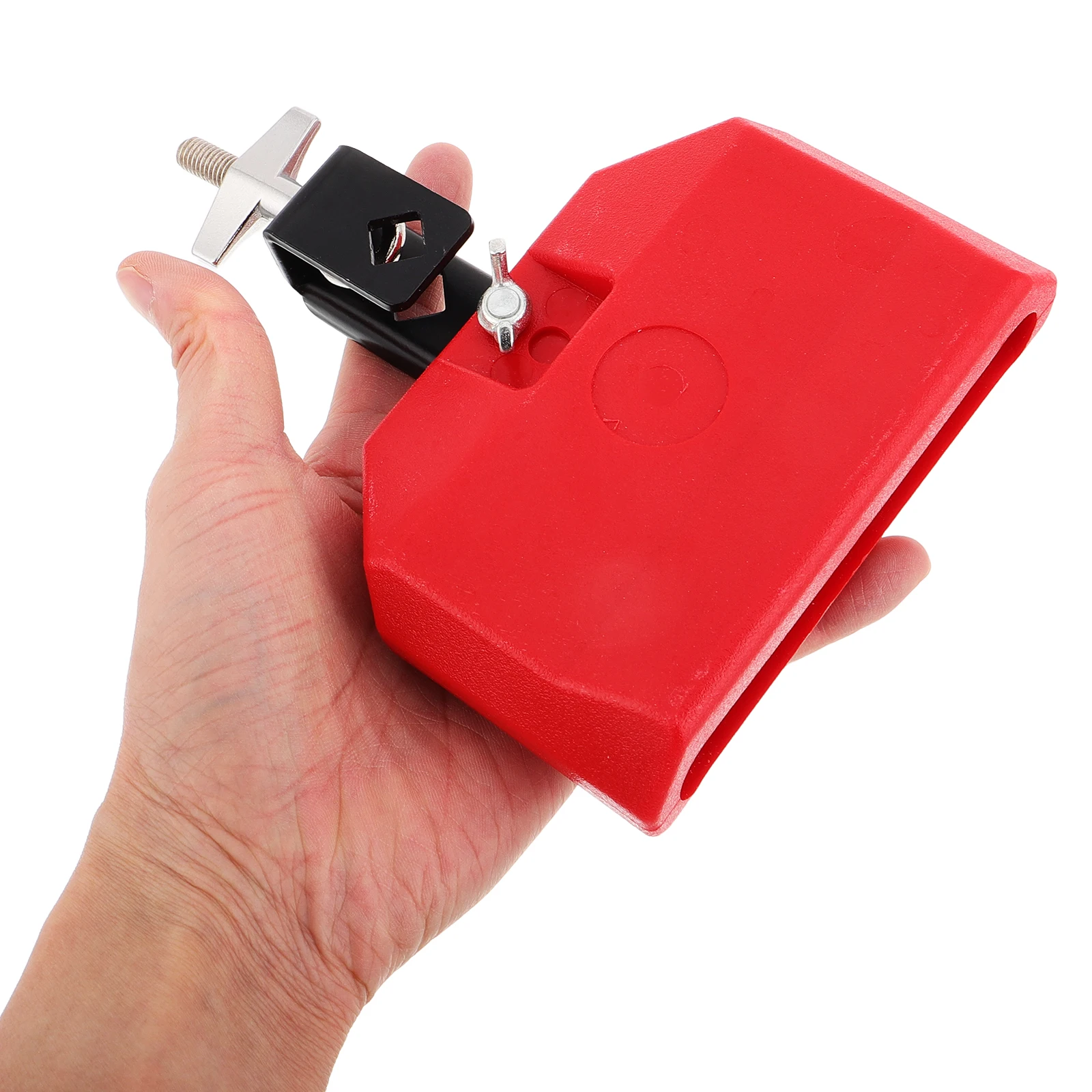 

Percussion Block Drum Kit Accessories 6 Heads Durable Plastic Cowbell Red Temple Blocks for Men Kids Home School Stage