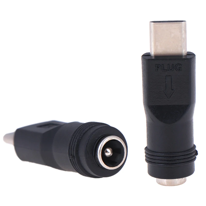 1pcs 5.5*2.1mm Female jack to Type-C 3.1 Male Plug 90 / 180 Degrees DC Adapter