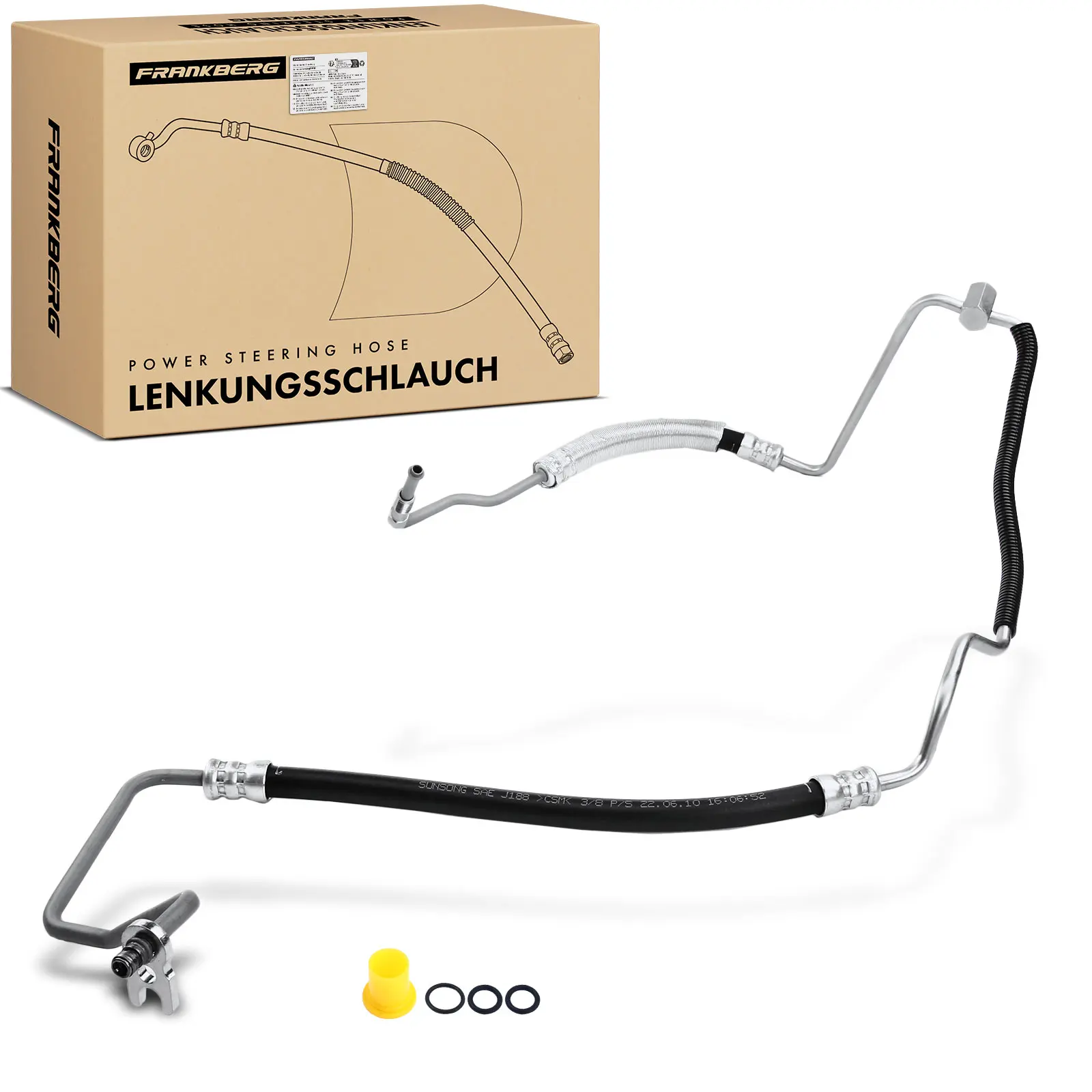 Frankberg 1x stuurbekrachtigingsslang voor Citroën Saxo S0 S1 Peugeot 206 CC SW Hatchback Tier 4014.GT 4023.81 3405450 57184