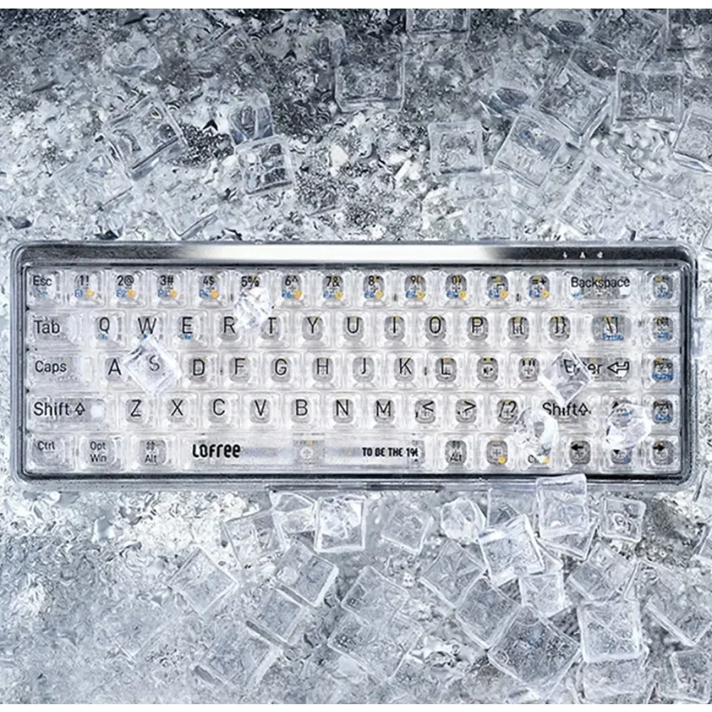Lofree 1% Mechanical Keyboard Transparent 65% Layout Bluetooth Wireless 68 Keys Type-c Wired PC Keycap Kailh Switch for Laptop