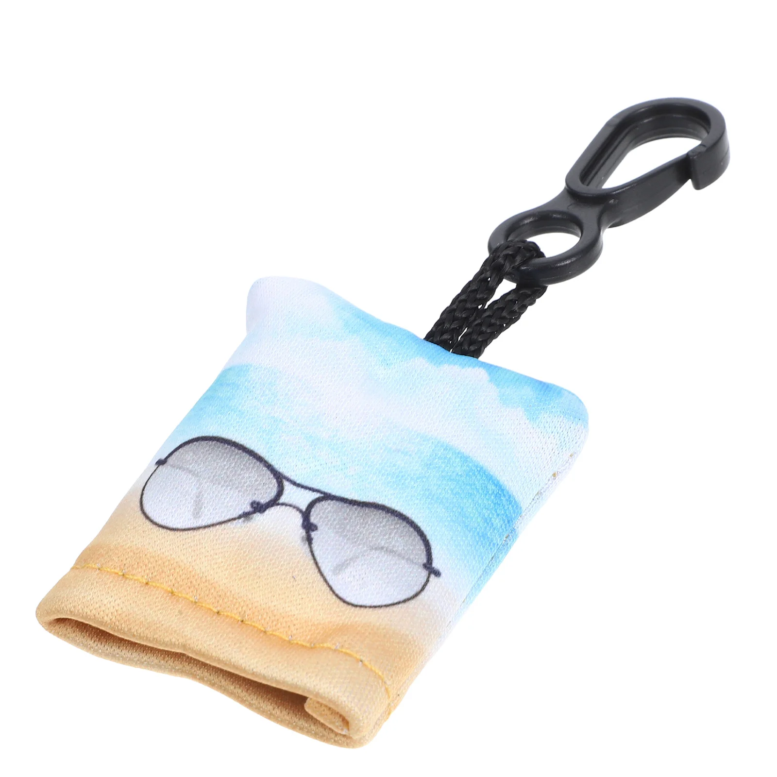 

Eyeglass Cleaning Cloths Microfiber Soft Material Multifunctional Design Unique Strap Portable Pouch Carabiner