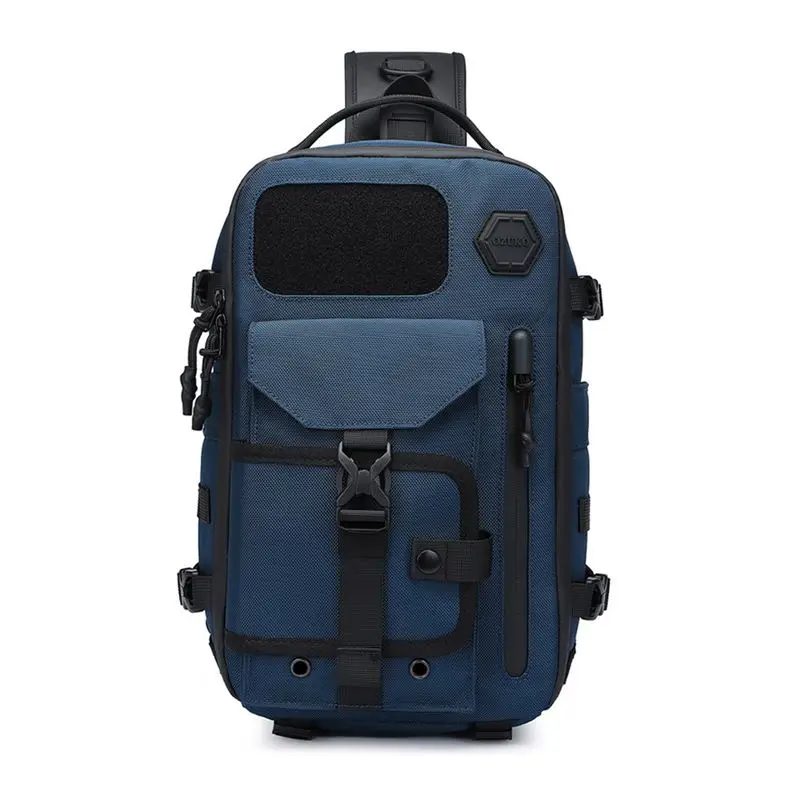 Ozuko Cross shoulder bag man Chest Bag Waterproof Tactical Waist Messenger Bag Zipper Fashion Outdoor