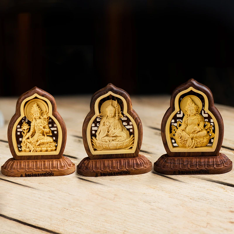 

Car accessories, wooden Buddha ornaments, Tibetan wooden yellow god of wealth Lianshi solid wood car ornaments