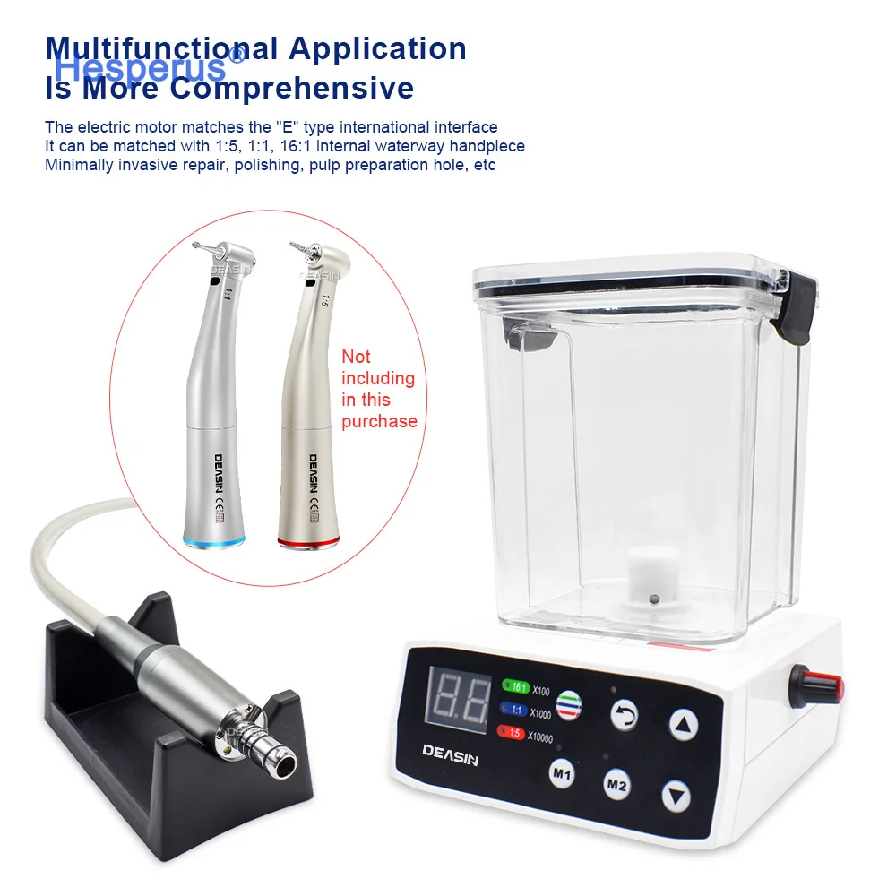 den tal Electric Motor With External Water Led Fiber Optic Handpieces Brushless Electric Motor den tal Motor for Student Practic