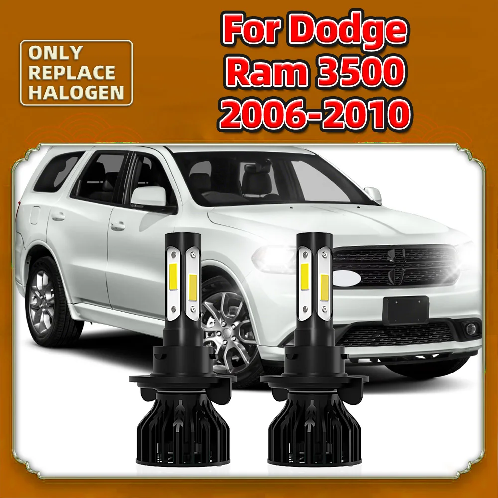 12000LM 360° Auto LED Headlight Bulb 90W Car Turbo Lamp 6000K 12V H13 Hi Lo Headlamp For Dodge Ram 3500 2006 2007 2008 2009 2010