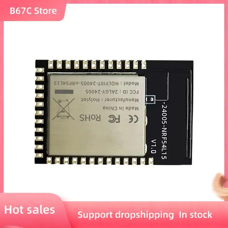B67C NRF54L15 Chip 2.4Ghz Bluetooth 6.0 Module Ultra-Low Power Grid Development Board Consumer Electronics BLE Module
