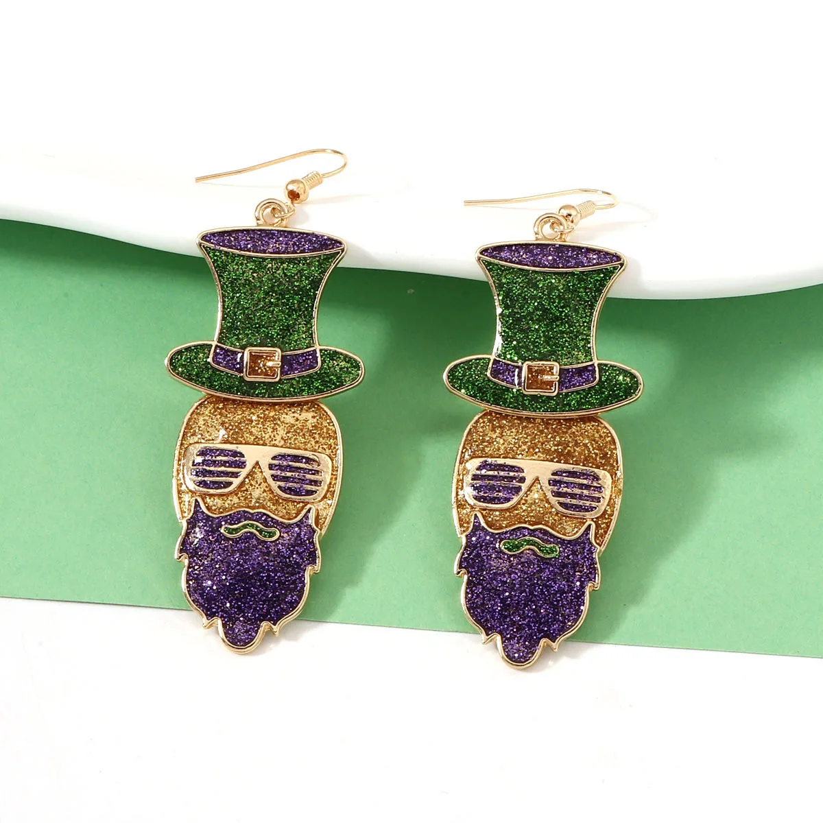 Yiwu Jewelry Carnival Beard Uncle Dripping Oil Light Luxury Versatile Earrings Earrings