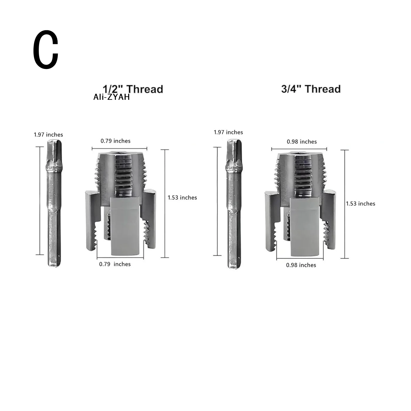 【YY】1Pc 2026 Pipe Thread Cutting Tool Integrated Internal & External Pipe Thread Tool Electric Drill Compatible PVC Threader Kit