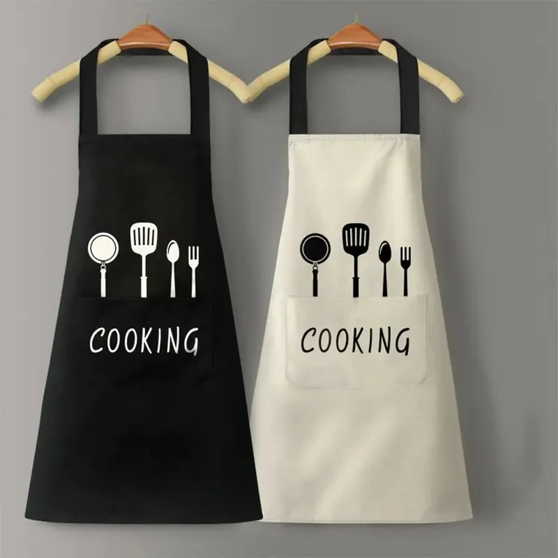 Oilproof Waterproof Cute Kitchen Apron, Sleeveless Protective Smock For Home Cleaning Cooking And Catering Waiter Serving