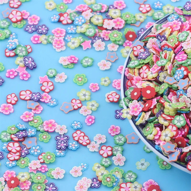 10g 5mm Mix Color Slime Candy Star heart Flower Fruit Unicorn Slices Polymer Clay Sprinkles DIY Nail Art Handmade Accessories