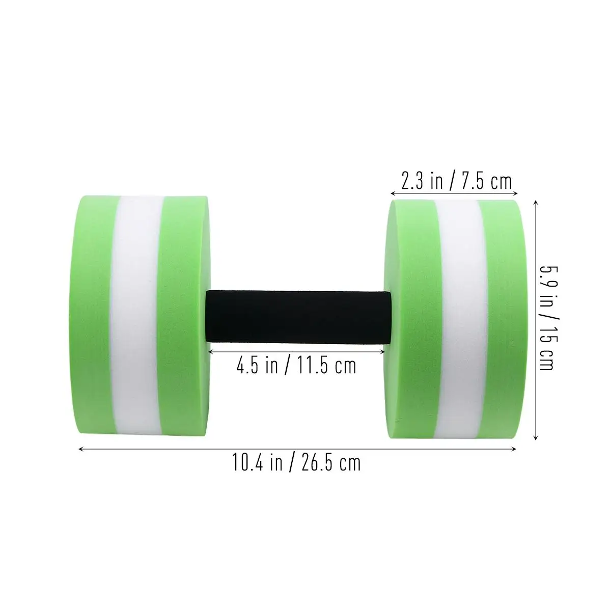 Buoy Water Floating Dumbbell Aquatic Fitness Equipment Adjustable Aerobics Green Weights for Pool Man