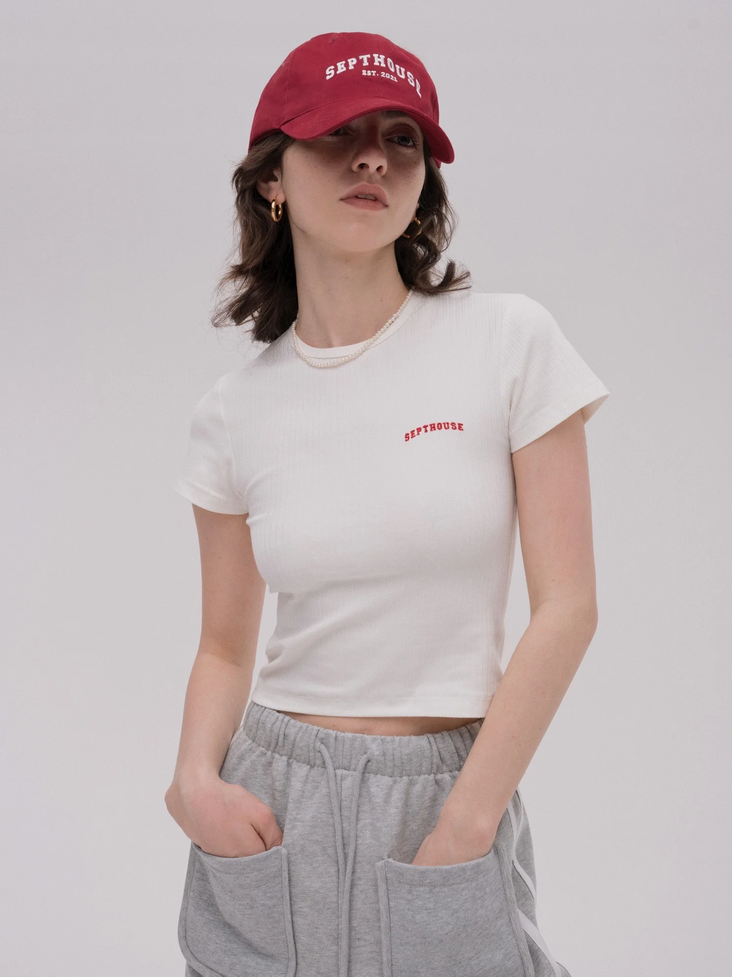 

Женская летняя футболка Slim Fit с круглым вырезом и коротким рукавом в стиле Septhouse College, хлопковая, для повседневной носки, стандартной длины