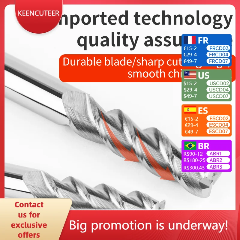 

HRC55 3 Flute Round Nose End Mill Tungsten Carbide CNC Milling Cutter Aluminum Special