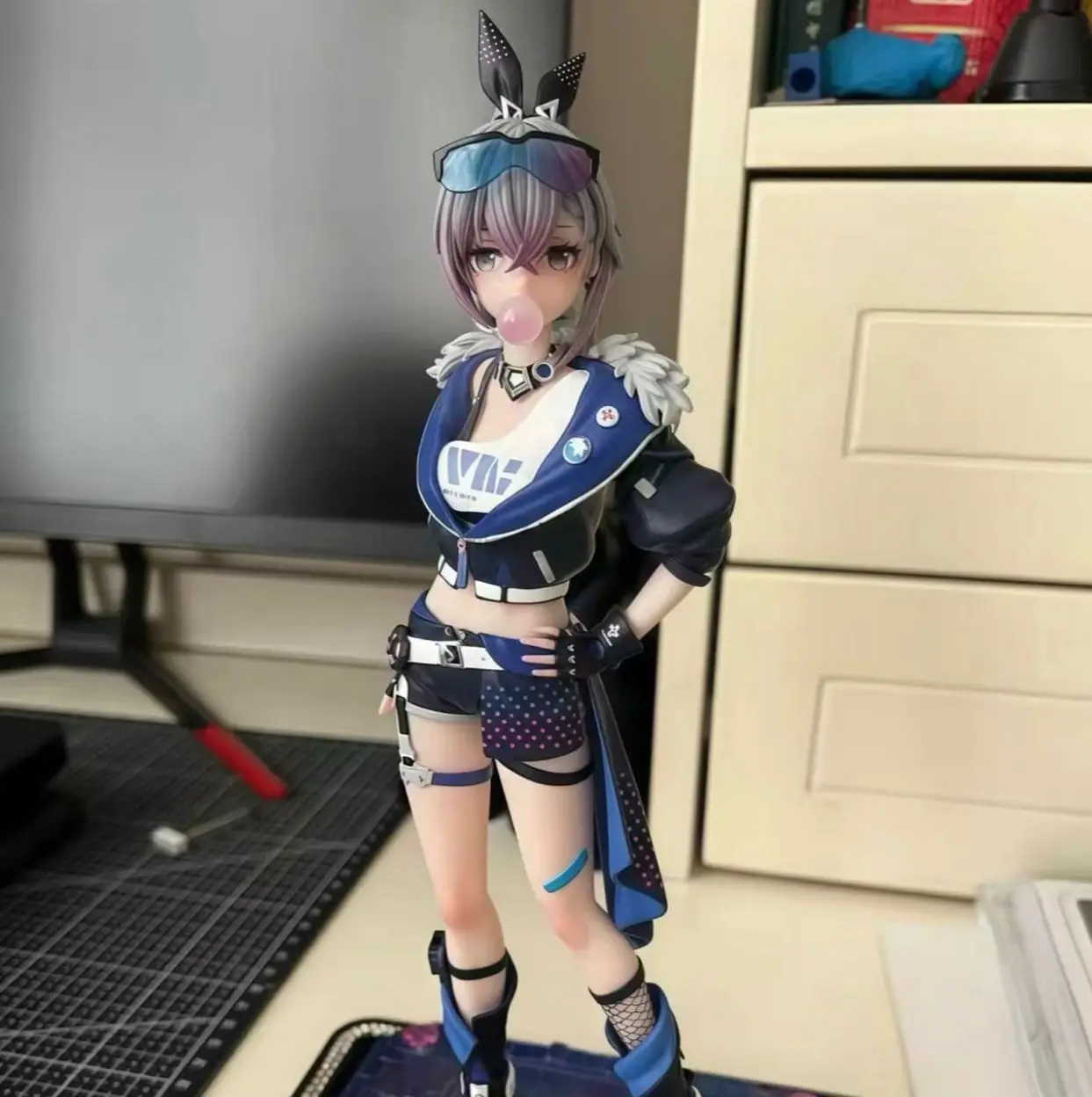 30cm honkai estrela ferroviário anime figura prata lobo perímetro modelo linda menina estátua decoração ornamentos presentes de natal brinquedos