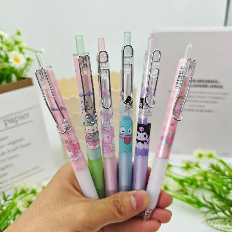 Sanrio Hello Kitty Kuromi My Melody Blindbox-Stift, kreativ, hochwertig, für Studenten, glatt, schnell trocknend, einziehbarer Gelstift, Geschenk