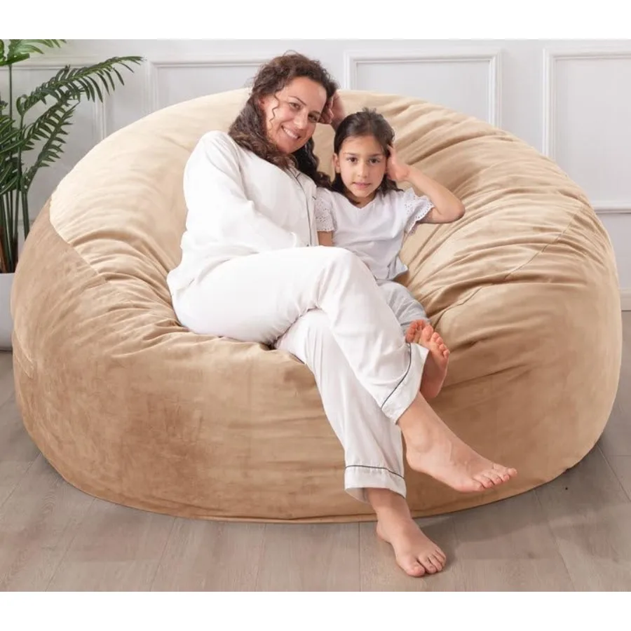 

Bean Bag Chair for Adults/ Large Bean Bag Chairs with Fillings Memory Foam Bean Bag with Soft Faux Fur Fabric