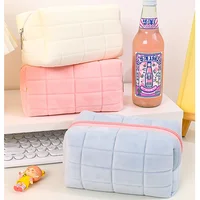 Kawaii Pencil Case Creative Pillow Bag Large Capacity Short fluff Bag for Girls School Supplies Stationery Box Cosmetic Bag 5