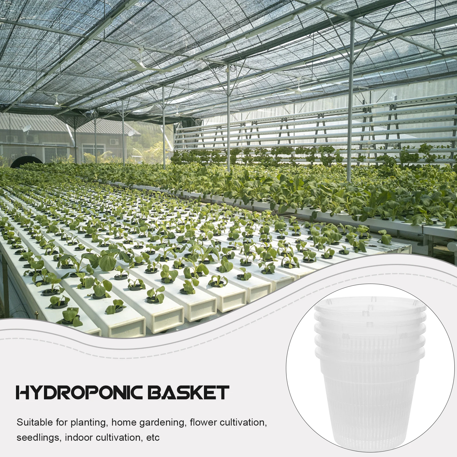 

5 Pcs Hydroponics Net Pot Garden Containers Aquatic Plant Basket Bucket Strainer Clear Orchid Pots Pond Planting Baskets Mesh