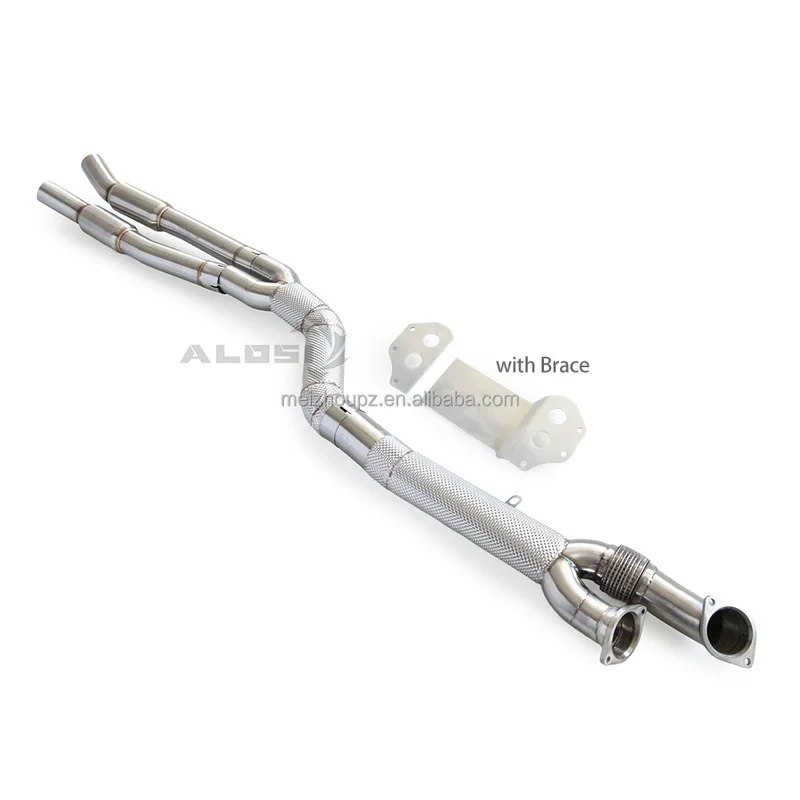 High-flow Exhaust Middle Tube Resonators M3 M4 G80 G82 3.0T 2021-2024 Stainless Steel Insulated Automotive Parts