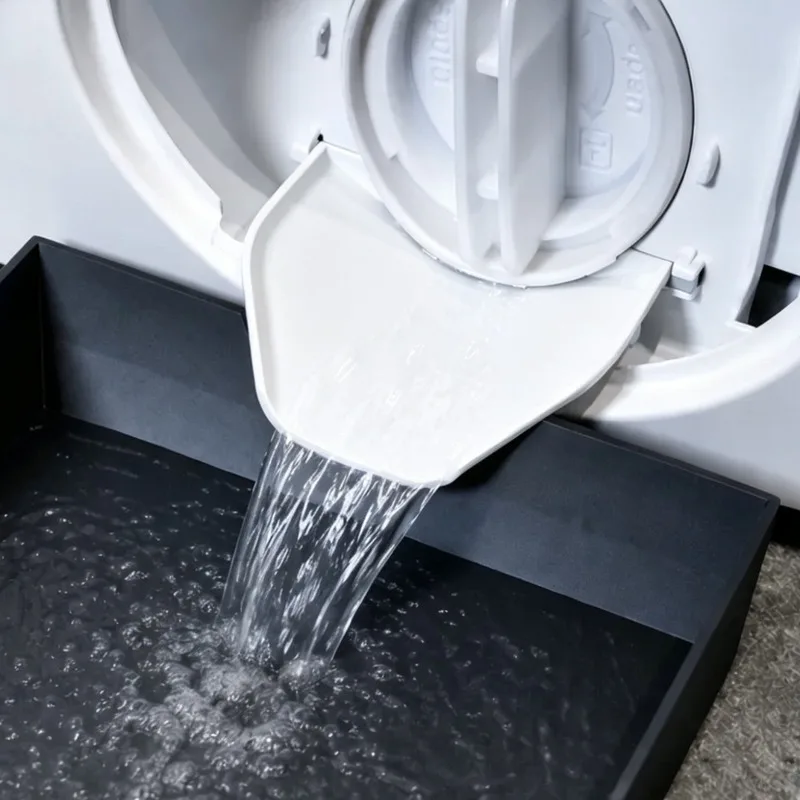 Heavy Duty Washing Machine Drain Funnel, Overflow Drain Tray for Laundry & Bathroom, Fits Plastic Drain Systems